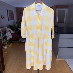 Vintage Plaid Collared Dress